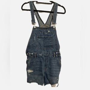 Medium Wild Fable distressed jean overalls
